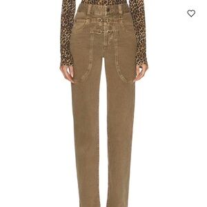 Isabel Marant Brinley Straight Leg Jeans Women’s Size 40 NWT Buckle Detail